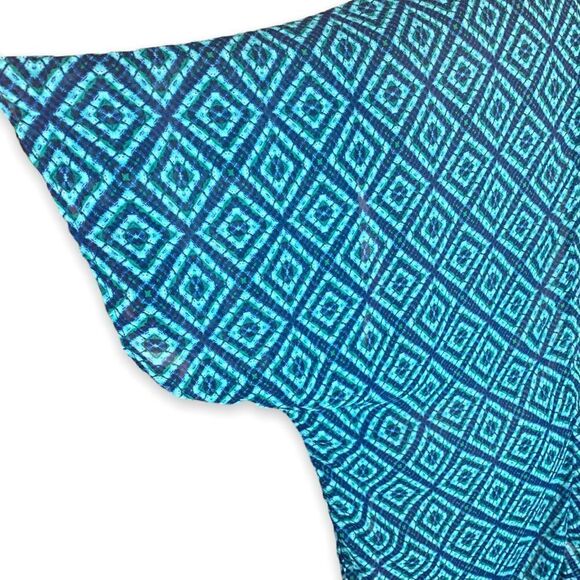 Maurices Kimono Lightweight Blue Abstract Print Plus Size 1X - Picture 4 of 6